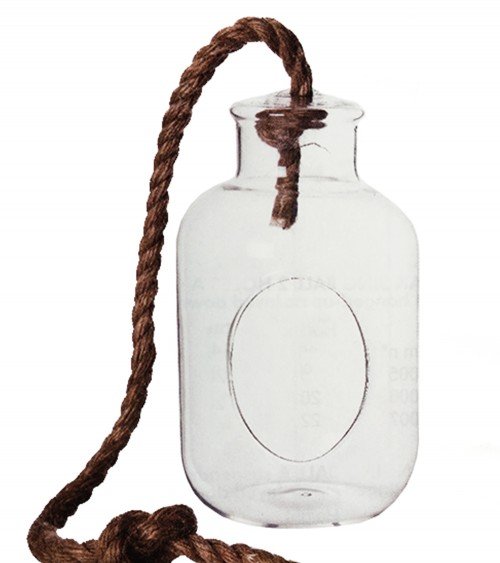 Supension en verre et corde