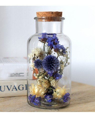 Bouteille fleurs séchées décoration