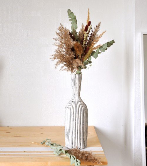 Bouquet de fleurs séchées marron