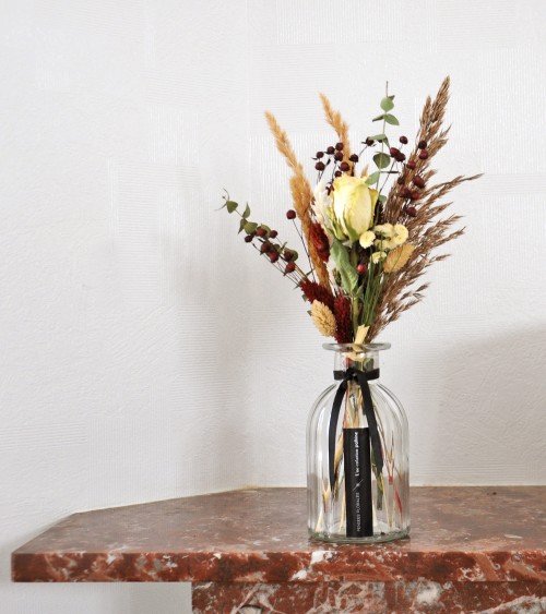 Bouquet de fleurs séchées chocolat