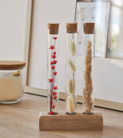 Flower tubes on stand - Trio