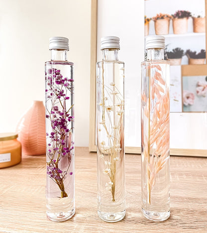 Floral bottle - round metal series